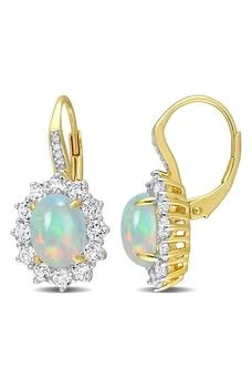 DELMAR | Sterling Silver, Ethiopian Blue Opal, & White Sapphire Drop Earrings,商家Nordstrom Rack,价格¥1826