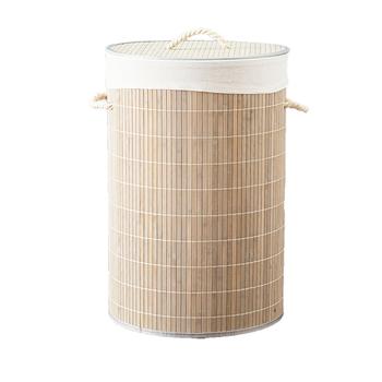 商品Home Basics | Home Basics Round Bamboo Hamper, Grey,商家Premium Outlets,价格¥222图片