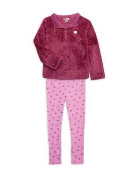 推荐Little Girl’s 2-Piece Faux Fur Sweatshirt & Leggings Set商品