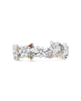 Sterling Silver Wild Flower Open Band Ring