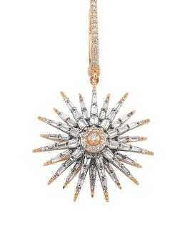 商品Bee Goddess | Star Light Jardin 14K Rose Gold & Diamonds Star Drop Single Earring,商家Saks Fifth Avenue,价格¥64341图片