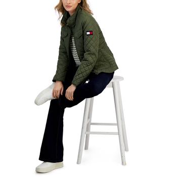 Tommy Hilfiger品牌, 商品女士秋冬菱格纹立领棉服夹克外套保暖, 价格¥355图片