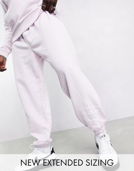 ASOS | ASOS Dark Future oversized joggers in lilac with logo print商品图片,6.1折