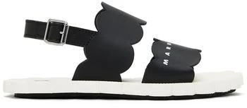 Marni | Kids Black Strap Flower Sandals 3.0折