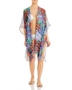 Echo Design精选, Echo Design | Patchwork Print Ruana Swim Cover-Up商品图片 