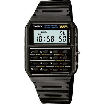 Casio | 中性男女款带计算器日历显示数字石英手表商品图片,7折