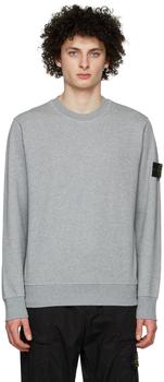 更多stone island, Stone Island | Grey Cotton Fleece Sweatshirt商品图片 5折