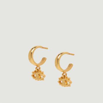 Hermina Athens | Minis Creoles Eye Gold plated Hermina Athens商品图片,额外8折, 额外八折