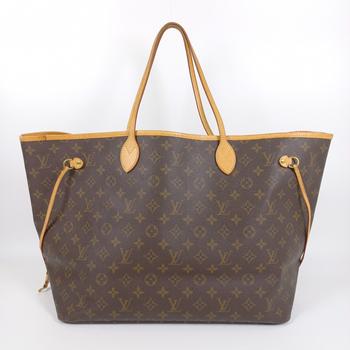 lv洗漱包, [二手商品] Louis Vuitton | Louis Vuitton Brown Monogram Canvas Leather Neverfull GM Tote Bag商品图片 