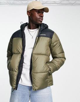 Columbia | Columbia Puffect hooded puffer jacket in khaki商品图片,