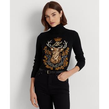 商品Ralph Lauren | Intarsia-Knit Cotton Turtleneck Sweater,商家Macy's,价格¥1084图片