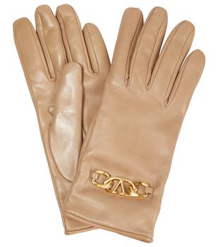 商品Valentino | VLogo Chain leather gloves,商家MyTheresa,价格¥3681图片