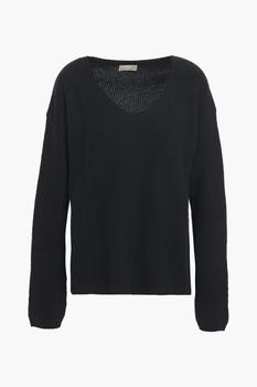 N.PEAL | Pointelle-trimmed ribbed cashmere sweater商品图片,3.2折起