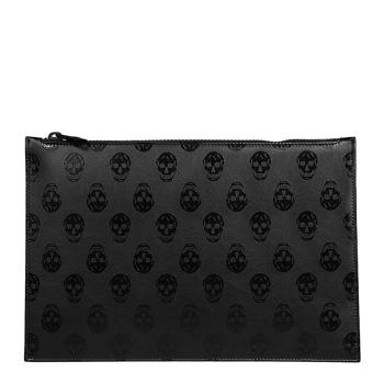 商品Alexander McQueen | ALEXANDER MCQUEEN 亚历山大·麦昆 男士黑色小牛皮手拿包 560472-1AAAN-1000,商家Beyond Chinalux,价格¥2677图片