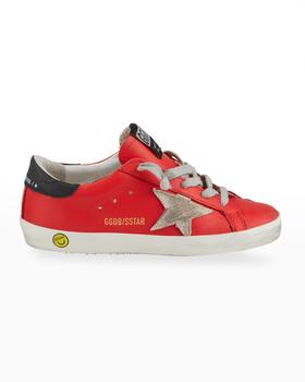 推荐Girl's Superstar Leather Low-Top Sneakers, Kids商品