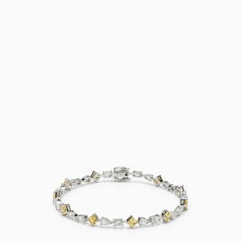 推荐Silver bracelet with white/yellow zircons商品