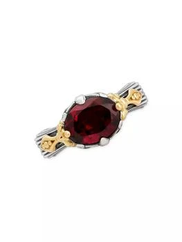 推荐Delos 2.0 Prism 18K Gold, Sterling Silver & Garnet Ring商品