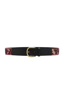 推荐Women's Zaf Woven Leather Belt - Black - 70 cm - Moda Operandi商品