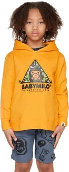 Kids Yellow Printed Baby Milo Tent Hoodie
