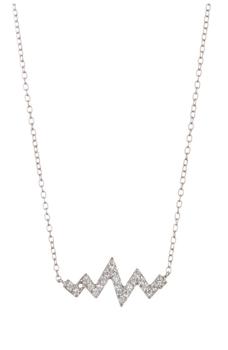 商品ADORNIA | Sterling Silver Swarovski Crystal Heartbeat Zigzag Necklace,商家Nordstrom Rack,价格¥142图片