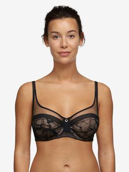 Chantelle, Chantelle | Chantelle 11M1 True Lace Very Covering Underwired Bra in Black商品图片 