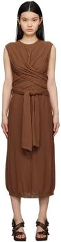 Lemaire | Brown Knotted Midi Dress 2.9折