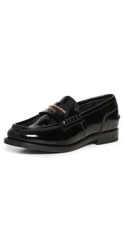 亚历山大王鞋, Alexander Wang | Alexander Wang Carter 徽标字母乐福鞋商品图片 