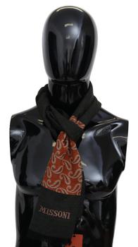 商品Missoni | Missoni Black Orange Paisley Wool Unisex Neck Wrap Shawl,商家SEYMAYKA,价格¥867图片