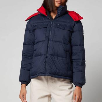 推荐Tommy Jeans Women's Colourblock Contrast Hood Jacket - Twilight Navy商品