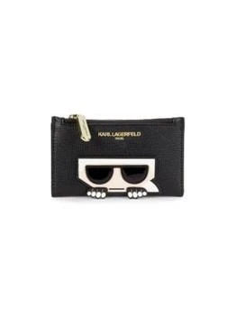 Karl Lagerfeld Paris | Faux Leather Logo Appliqué Bi-Fold Wallet,商家Saks OFF 5TH,价格¥370