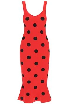 推荐Polka Dot Knit Midi Dress商品