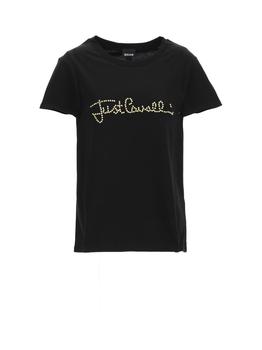 Just Cavalli | Just Cavalli Logo Embellished Crewneck T-Shirt商品图片,5.7折起