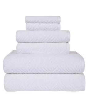 American Dawn | Seymour Textured Basket Weave Bath Towel Set, 6 Piece,商家Macy's,价格¥273