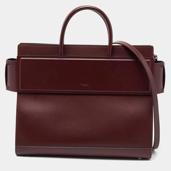 推荐Givenchy Burgundy Leather Medium Horizon Tote商品