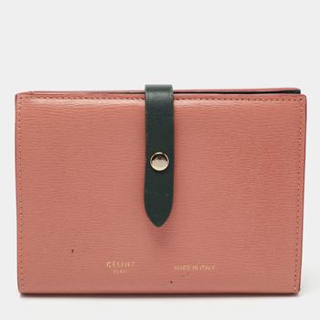 推荐Celine Pink/Green Large Multifunction Strap Wallet商品