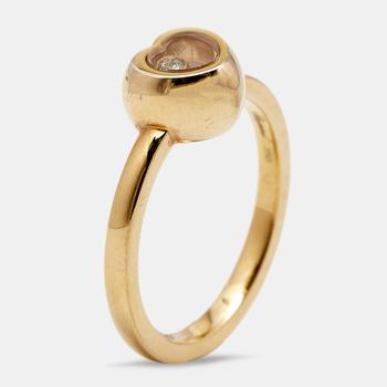 商品Chopard Happy Diamond 18k Rose Gold Heart Ring Size 50图片