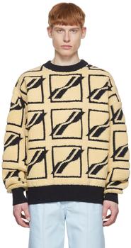 We11done | Beige Wool Sweater商品图片,3折