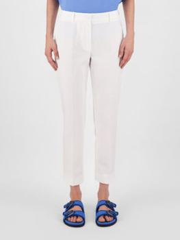 Weekend Max Mara | Weekend Max Mara FARAONE White Cotton Trousers 51310611 001商品图片,7.5折