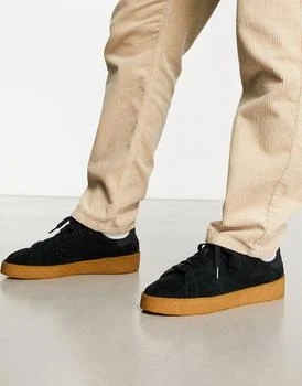 推荐adidas Originals Stan Smith Crepe trainers in black商品