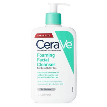 CeraVe | Foaming Face Cleanser, Fragrance-Free Face Wash with Hyaluronic Acid商品图片,独家减免邮费