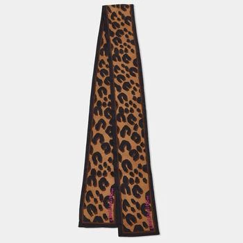 [二手商品] Louis Vuitton | Louis Vuitton Brown Leopard Printed Silk Bandeau 