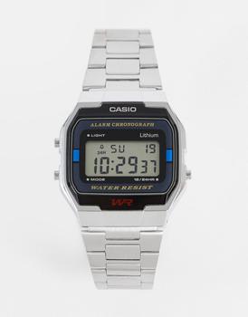 手表男卡西欧真假, Casio | Casio A163WA-1QES digital bracelet watch in silver商品图片 