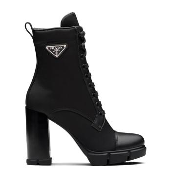 Prada | 【预售3-7天】PRADA/普拉达 21年秋冬 女士黑色磨砂皮革尼龙踝靴1T427M_3LFU_F0002_F_110商品图片,7.9折, 包邮包税