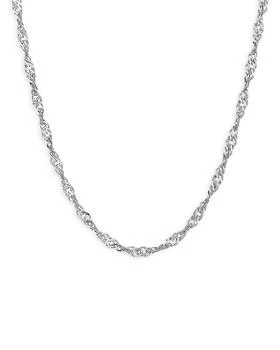 Bloomingdale's | 14K White Gold Solid Singapore Link Chain Necklaces 16-24",商家Bloomingdale's,价格¥6136