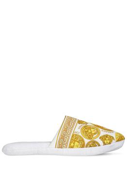 范思哲男鞋海淘, Versace | Jacq Dis Medusa Amplified Slippers商品图片 额外8折, 额外八折
