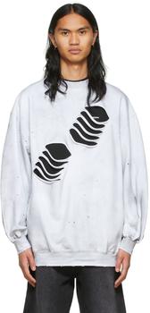 we11done卫衣好不好, We11done | Gray Cotton Sweatshirt商品图片 3折