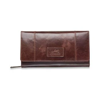 Mancini Leather Goods | Casablanca Collection RFID Secure Ladies Clutch Wallet 