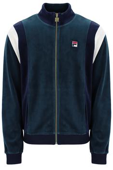pink floyd经典款, Fila | Fila Floyd Velour Track Jacket - Dark Teal/Fila Navy商品图片 