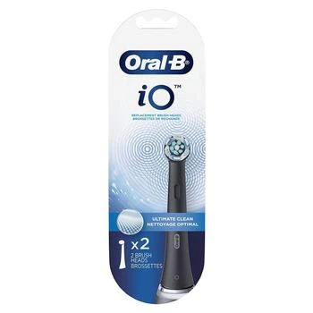 推荐Oral-B iO Ultimate Clean Replacement Brush Heads, Black, 2 Count商品