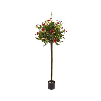 NEARLY NATURAL, NEARLY NATURAL | 3' Rose Topiary Silk Tree商品图片 6.9折